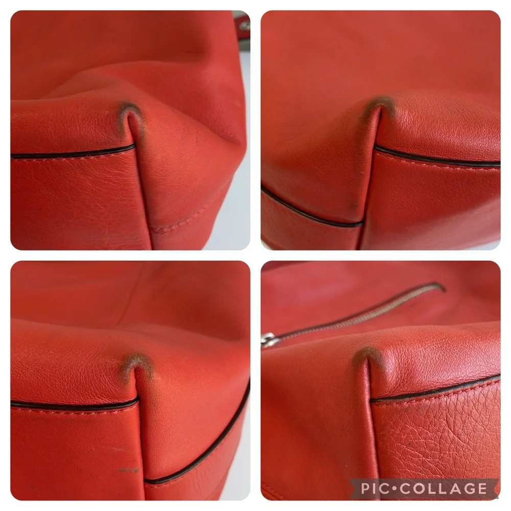COACH Legacy Leather Duffle Bag In Coral Red